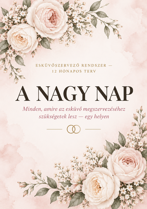 A Nagy Nap-12 hónapos digitális esküvőtervező rendszer